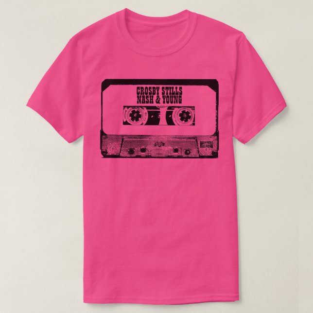 Camiseta Crosby Stills Nash Young Cassette (Frente do Design)