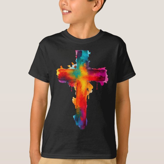 Camiseta Cross Christian Religious Believe Blessed Faith Gr (Frente)