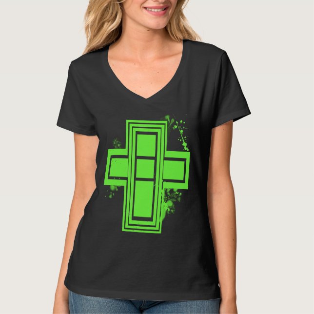 Camiseta Cross com Grafite Verde Lima (Frente)