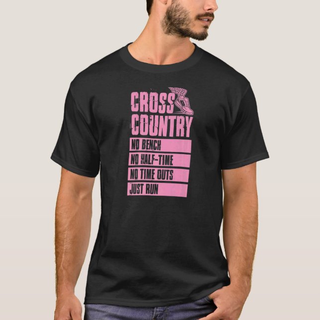 Camiseta Cross Country No Bench No Half Time No Timeouts Ju (Frente)