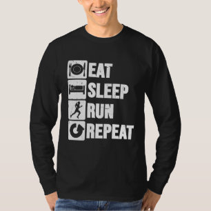 Camiseta Cross-Country Sleep Executar Repetir Mulheres Em C