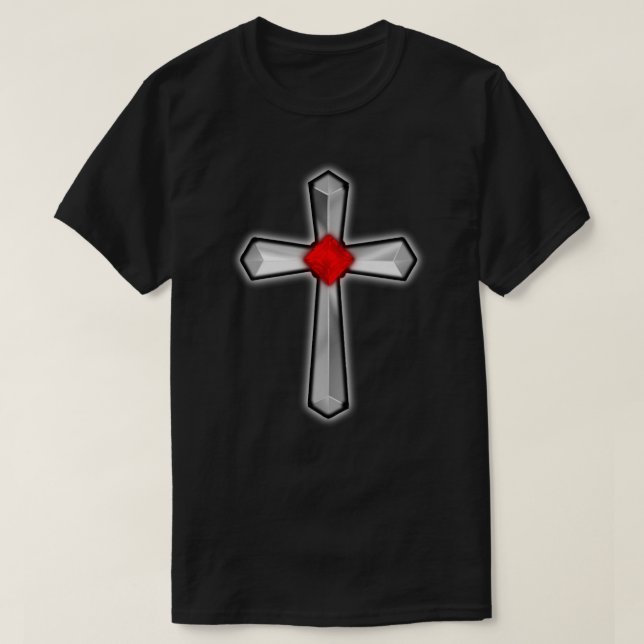 Camiseta Cross Ruby Red Gemstone (Frente do Design)