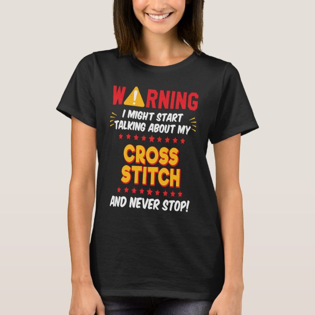 Camiseta Cross Stitch Mom Joke Graphic (Frente)