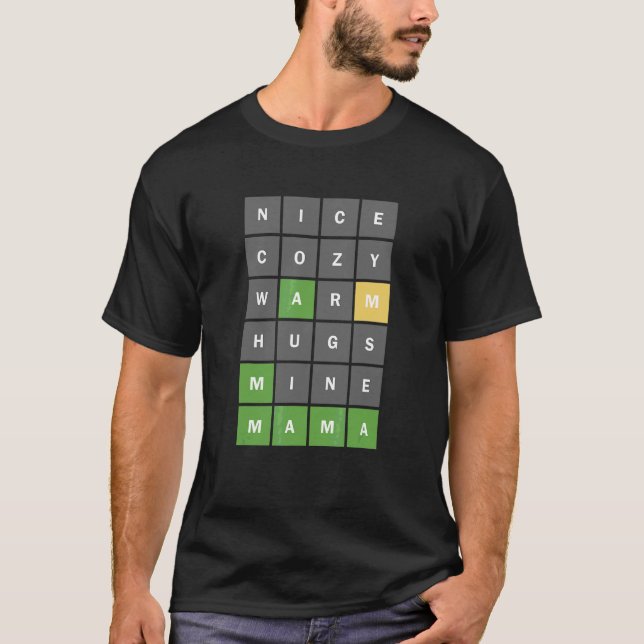 Camiseta Cross Word Quebra-cabeça Game For Nerdy Wordy Mães (Frente)