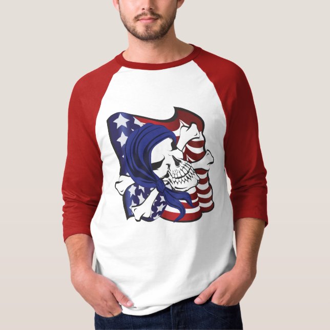 Camiseta Crossbones EUA (Frente)