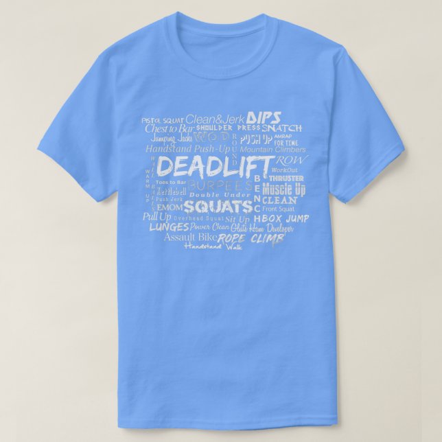 Camiseta Crossfit Deadlift Squats Burpees White Edition  (Frente do Design)