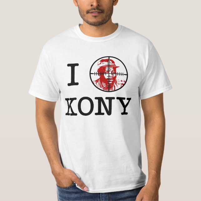 Camiseta Crosshairs 2012 do alvo de Kony Joseph Kony (Frente)