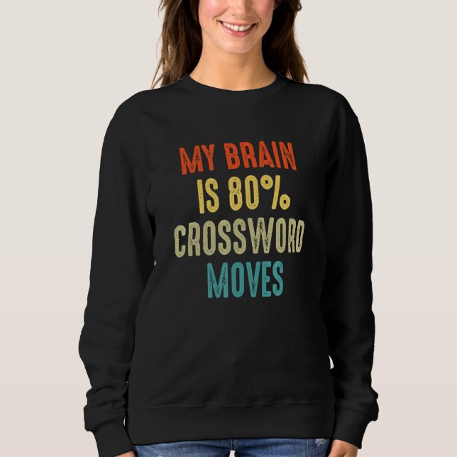 Camiseta Crossword moves Nerd Riddles  My Brain is 80 (Frente)