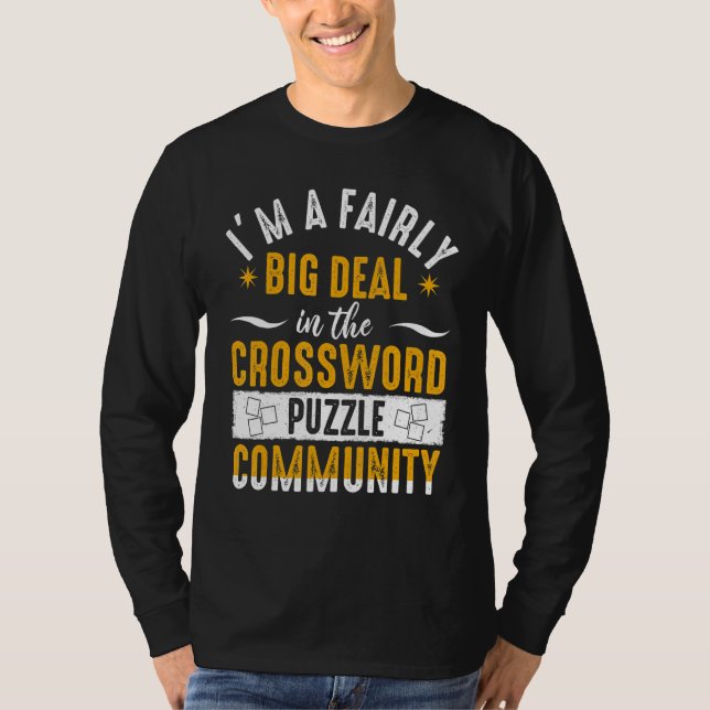 Camiseta Crossword Puzzles Big Deal Retirement Puzzle  Play (Frente)