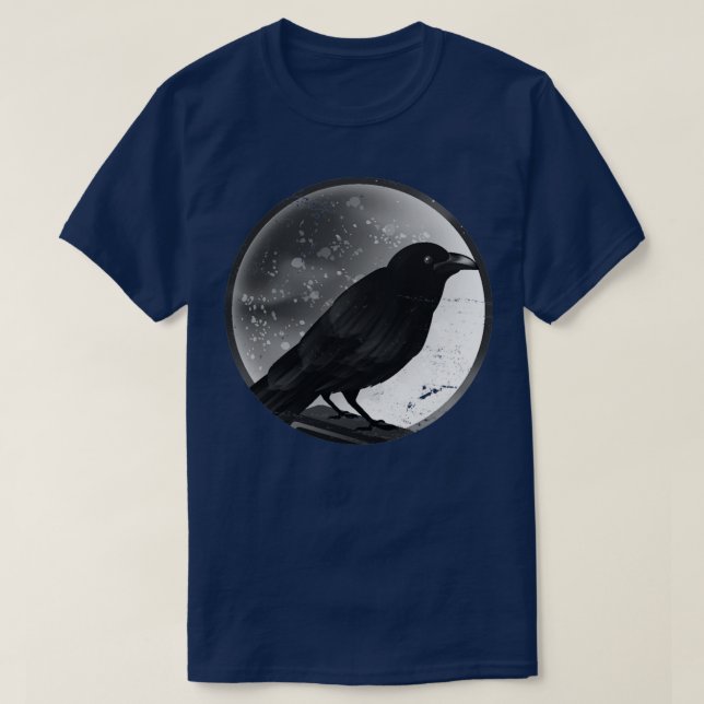Camiseta Crow Halloween Gothic Raven (Frente do Design)