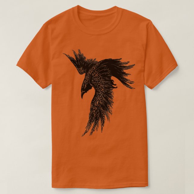 Camiseta Crow Raven Kattegat Viking acessórios para Viking (Frente do Design)