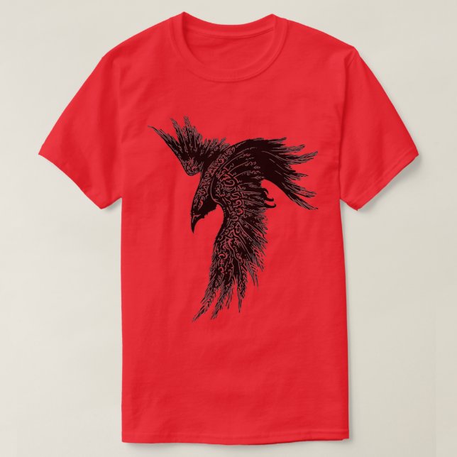 Camiseta Crow Raven Norse Mythology Viking Gift para Viking (Frente do Design)