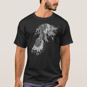 Camiseta Crow Raven Norse Mythology Viking Nordic Symbol Cu