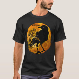 Camiseta Crow Raven Orange E Black Full Moon Specter