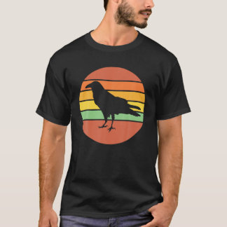 Camiseta Crow Raven Retro Sunset