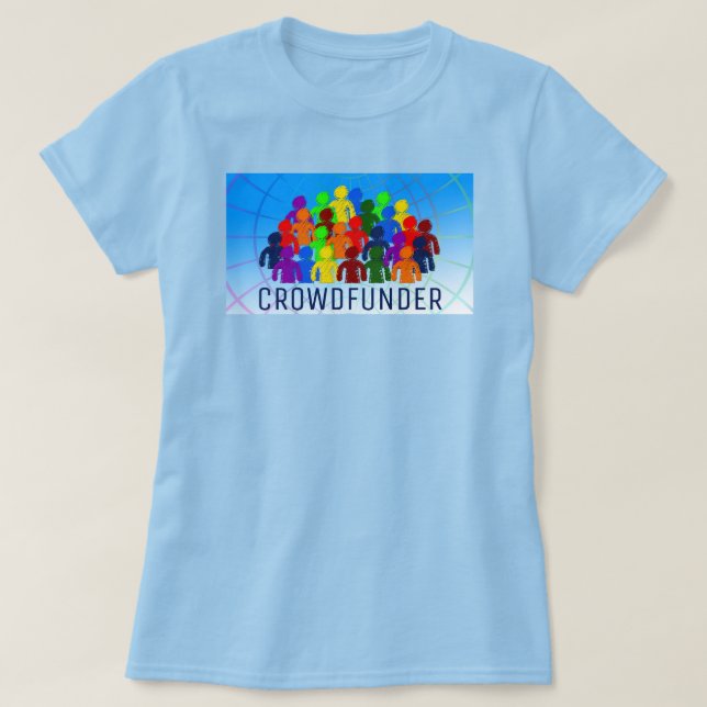 Camiseta Crowd Design, Crowdfunder, Crowdfunding (Frente do Design)