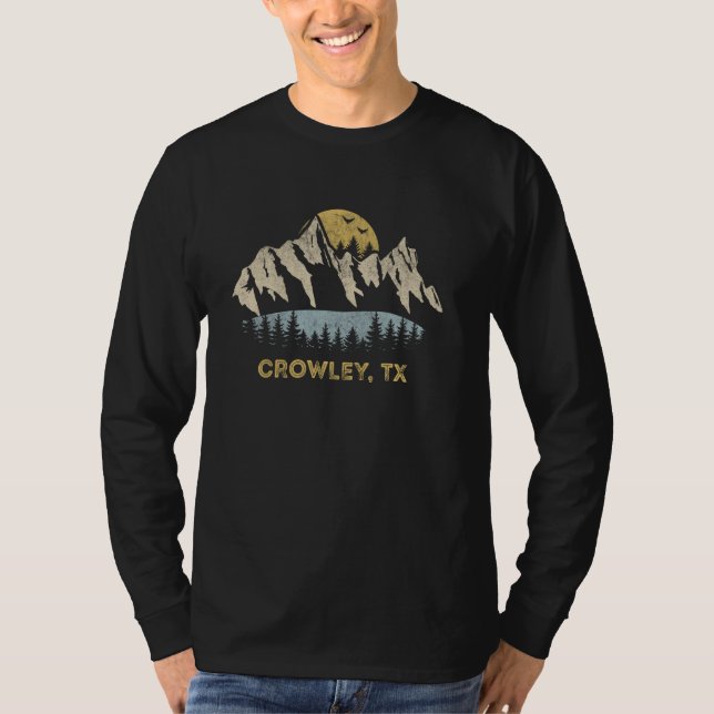 Camiseta Crowley Texas Mountain Sunset Sunrise TX (Frente)