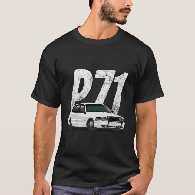 Camiseta Crown Vic P71 White Cop Car Interceptor Vic Gift (Frente)