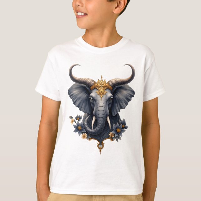 Camiseta Crowned Guardian of the Celestial Gate the elefant (Frente)
