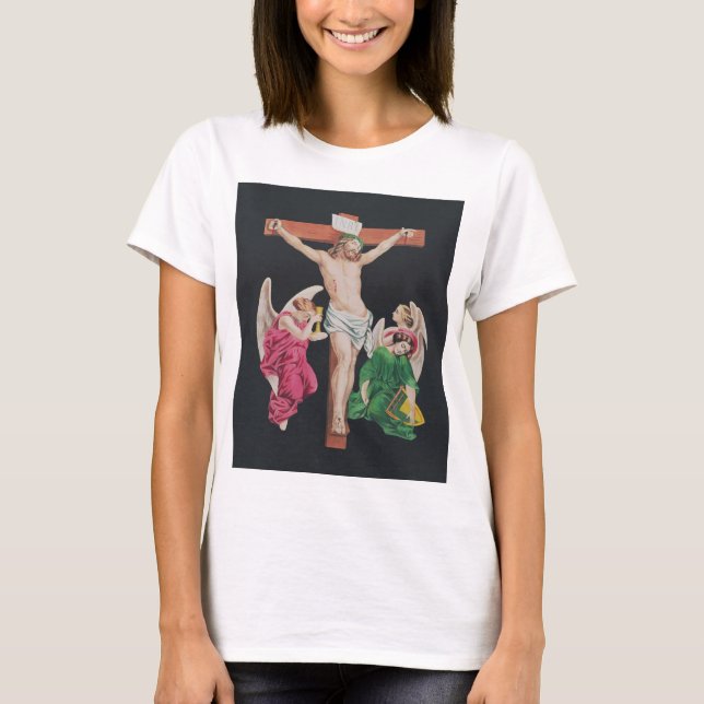Camiseta Crucificação medieval do Cristo de Jesus (Frente)