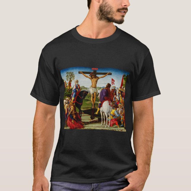 Camiseta Crucificação por Benvenuto di Giovanni (Frente)