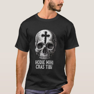 Camiseta Crucifixo Católico Memento Mori Tradicional Latino