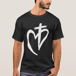 Camiseta Crucifixo Coração Amor Religião Fé - Jesus B