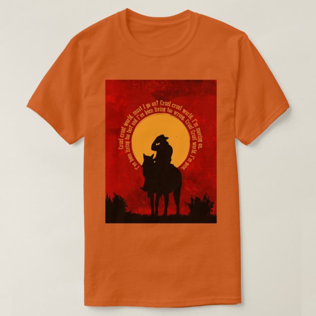 Camiseta Cruel Cruel World (Frente do Design)