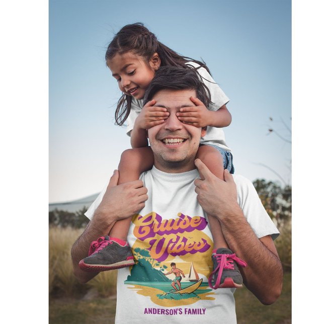 Camiseta Cruise Crew Summer Family Reunion Sunset T Shirt (Criador carregado)