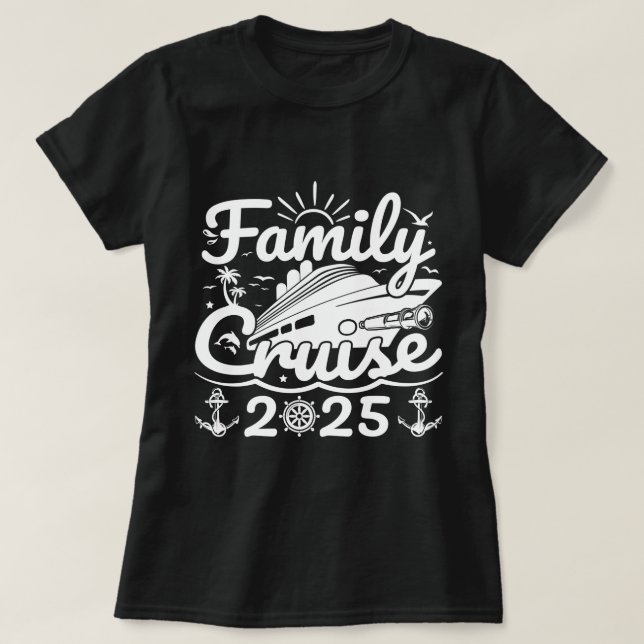 Camiseta Cruise Familiar 2025, Legal Funny Family Trip Crui (Frente do Design)