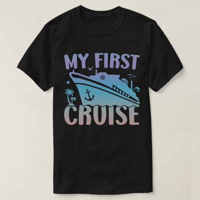 Camiseta Cruise My First Cruise 2025 Family Vacation Cruise (Frente do Design)