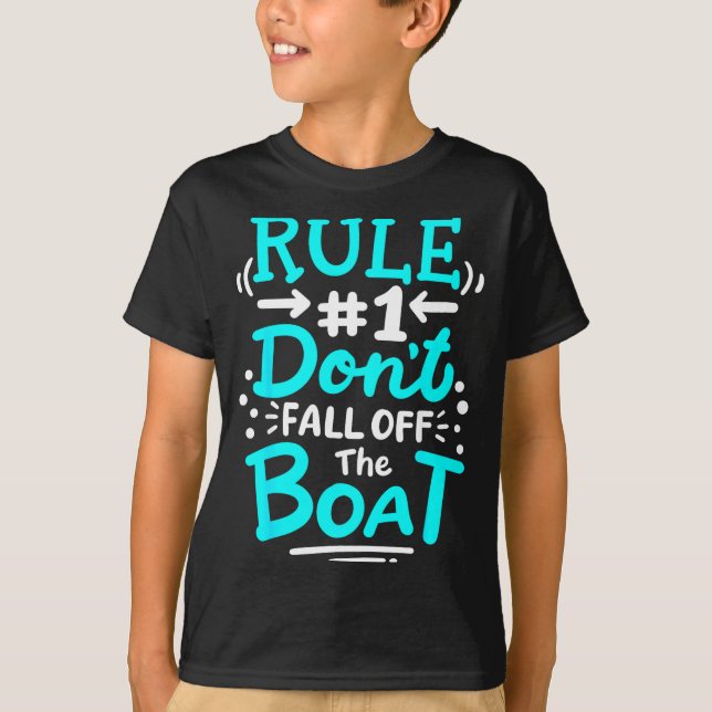 Camiseta Cruise Rule #1 Don't Fall Off The Boat  (Frente)