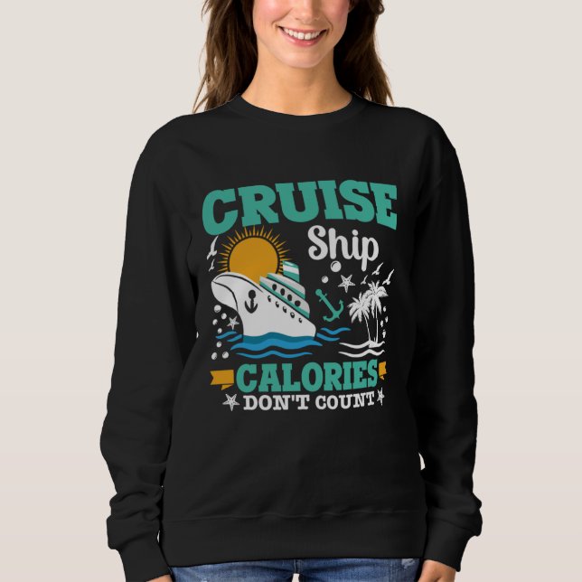 Camiseta Cruise Ship Calories Don t Count Food minimalist g (Frente)