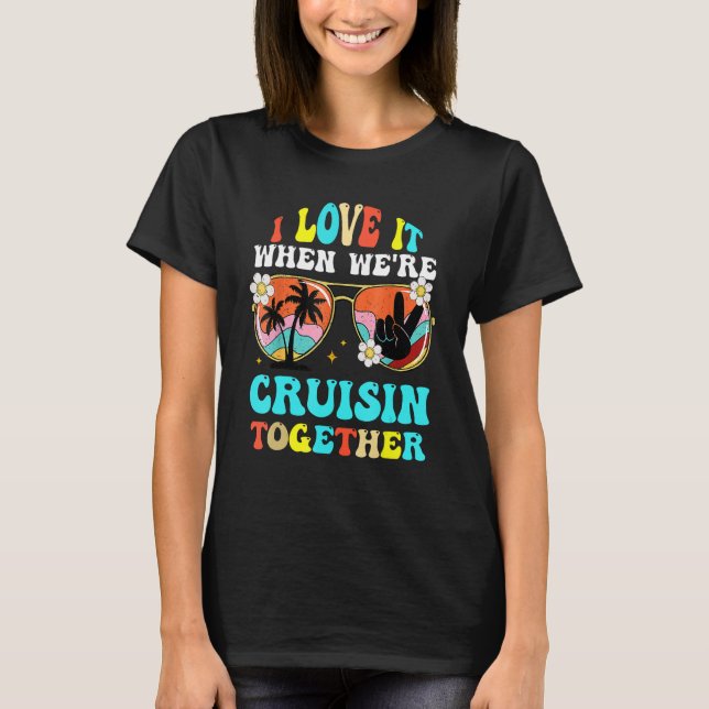 Camiseta Cruise Ship Vacation Friends Buddies Couples Girl  (Frente)