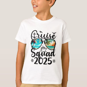 Camiseta Cruise Squad 2025 Férias de Verão Família Combinan