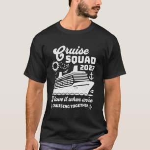 Camiseta Cruise Squad 2027 Férias de Grupo Familiar Corresp