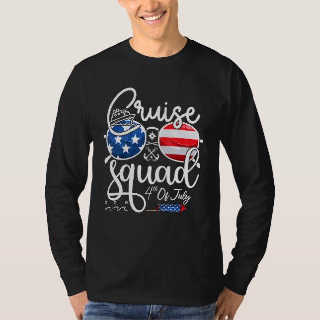Camiseta Cruise Squad 4th Of July Vacation Matching Family  (Frente)