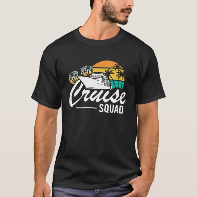 Camiseta Cruise Squad Family Matching Cruise Trip Vacation  (Frente)