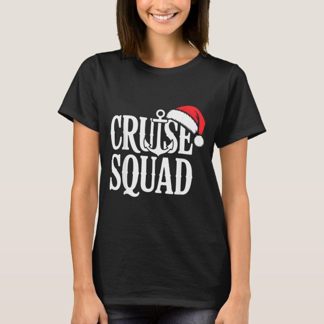 Camiseta Cruise Squad Festive Srit Nautical Lovers Christma (Frente)