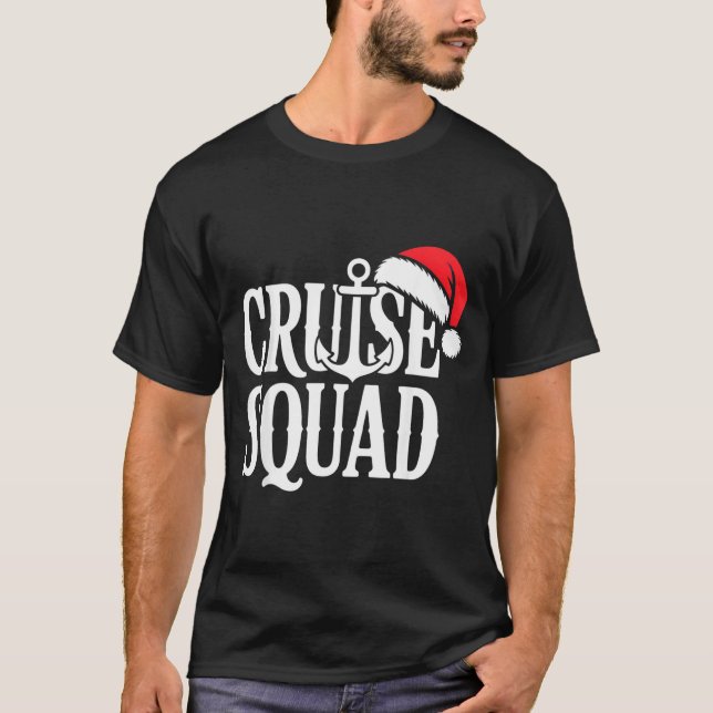 Camiseta Cruise Squad Festive Srit Nautical Lovers Christma (Frente)