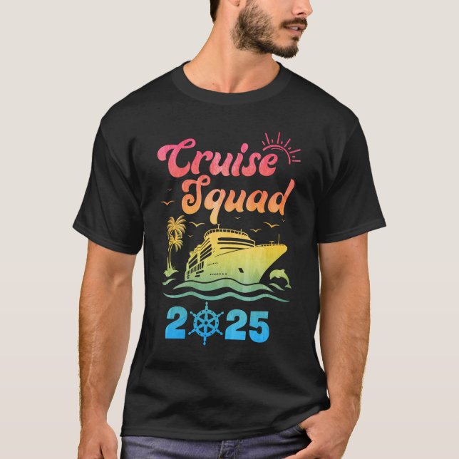 Camiseta Cruise Squad My First Cruise 2025 Vacation Matchin (Frente)
