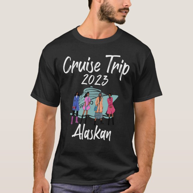 Camiseta Cruise Trip 2023 Alaskan Reunion Family Trip On Bo (Frente)