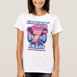 Camiseta Cruisin’ Back to School 7th Girl's (Bigger Sizes)