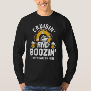 Camiseta Cruisin E Bebendo Crúzios Engraçados Da Cruzeiro