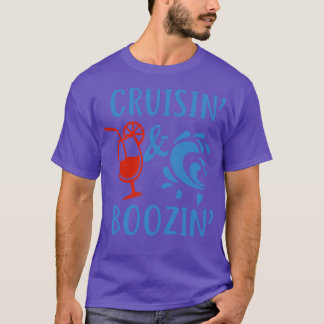 Camiseta Cruisin E Boozin Funny Cruise Navio De Cruzeiro Dr
