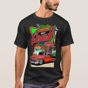 Camiseta Cruisin the Coast Classic Car Rod Run Typog Casino