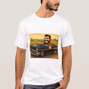 Camiseta Cruisin’ with Attitude – Motorista de Desenho Anim
