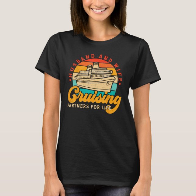 Camiseta Cruising Husband And Wife Cruise Partners For Life (Frente)