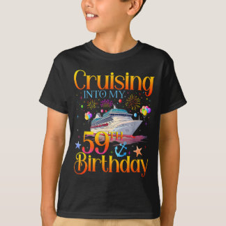 Camiseta Cruising Into My 59th Birthday Cruise 59 Year Old 