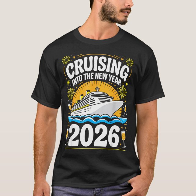 Camiseta Cruising Into The New Years Eve 2026 Family Matchi (Frente)